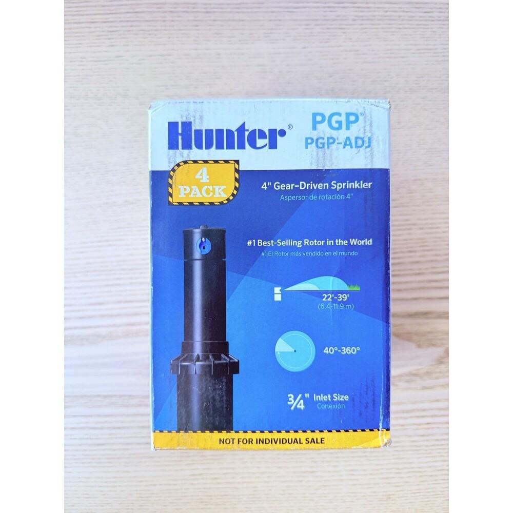 4-PACK: Hunter PGP-ADJ 4" Pop-Up Gear-Driven Rotor Sprinklers - Brand New